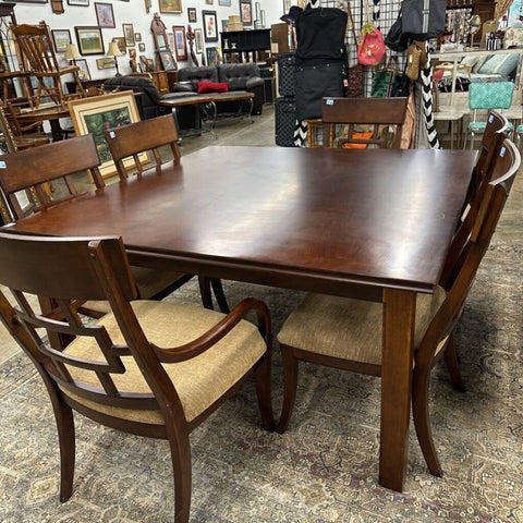 Basset Dining Room Table w/ 6 Chairs (AS IS)