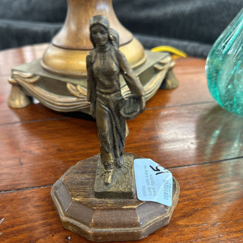 Lady with baby on back figurine