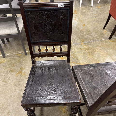 Set of 4 Hand Tooled Chairs