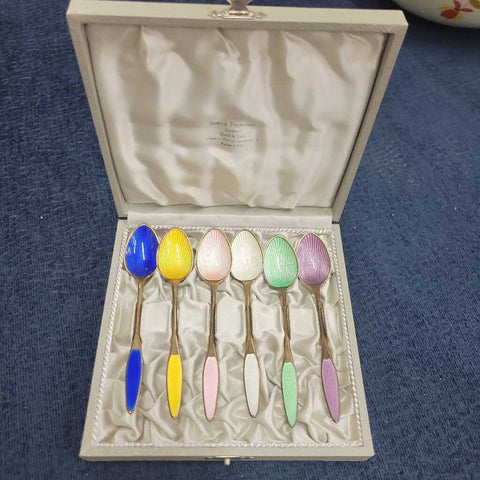 Antique Set of 6 Svend Pedersen Demitasse Spoons