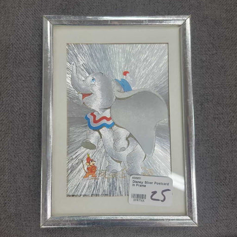 Disney Silver Postcard in Frame