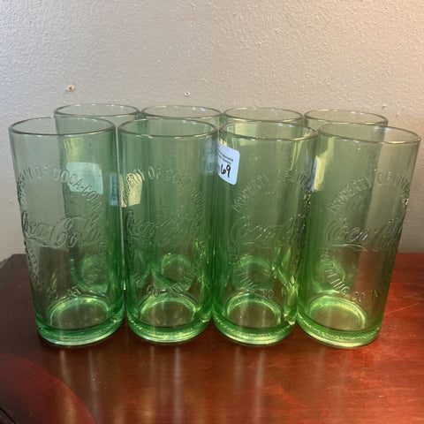 Set of 8 Collectable Coca-cola Glasses