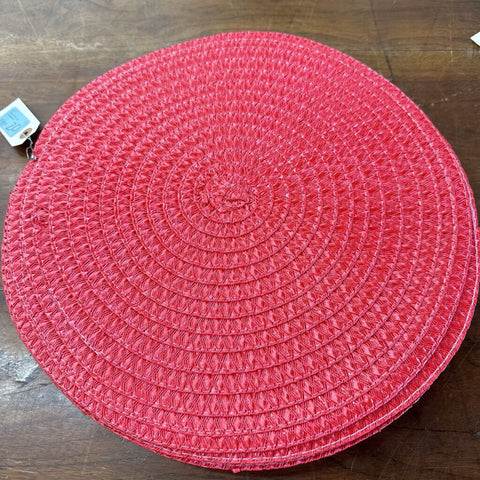 Set of 12 red placemats