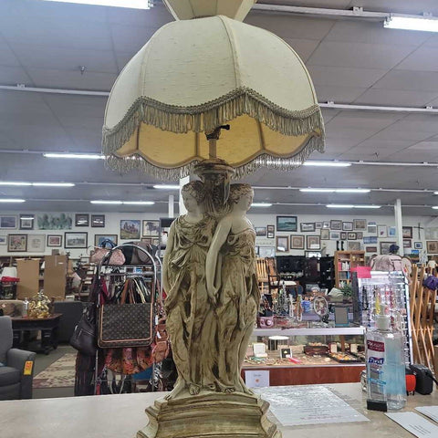 The 3 Graces Statue Lamp w/Shade