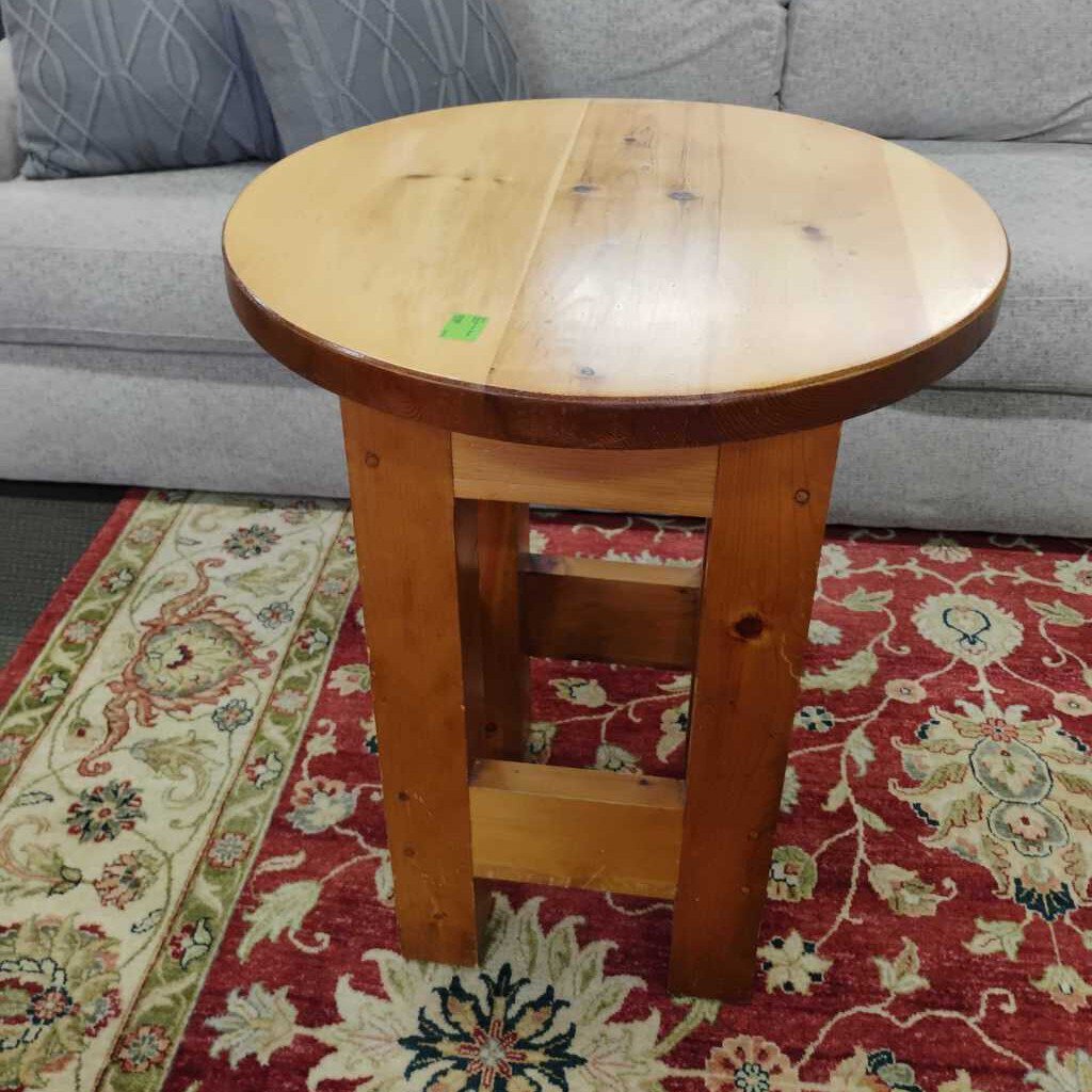 Brutalist Pine Saddle Stool