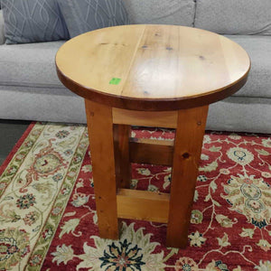 Brutalist Pine Saddle Stool