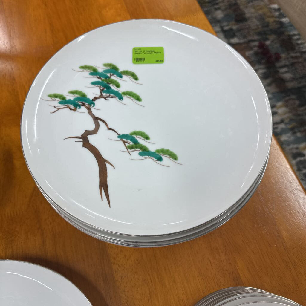 Set of 11 Koshida Japan Porcelain Plates