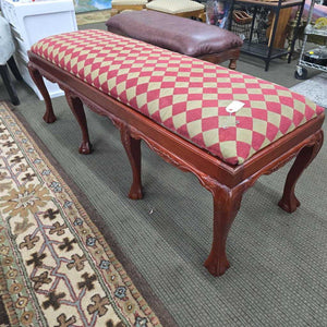 Carved Mahogany Bench