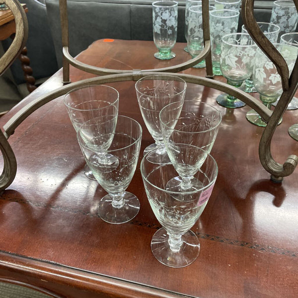Set of 5 Crystal Glasses