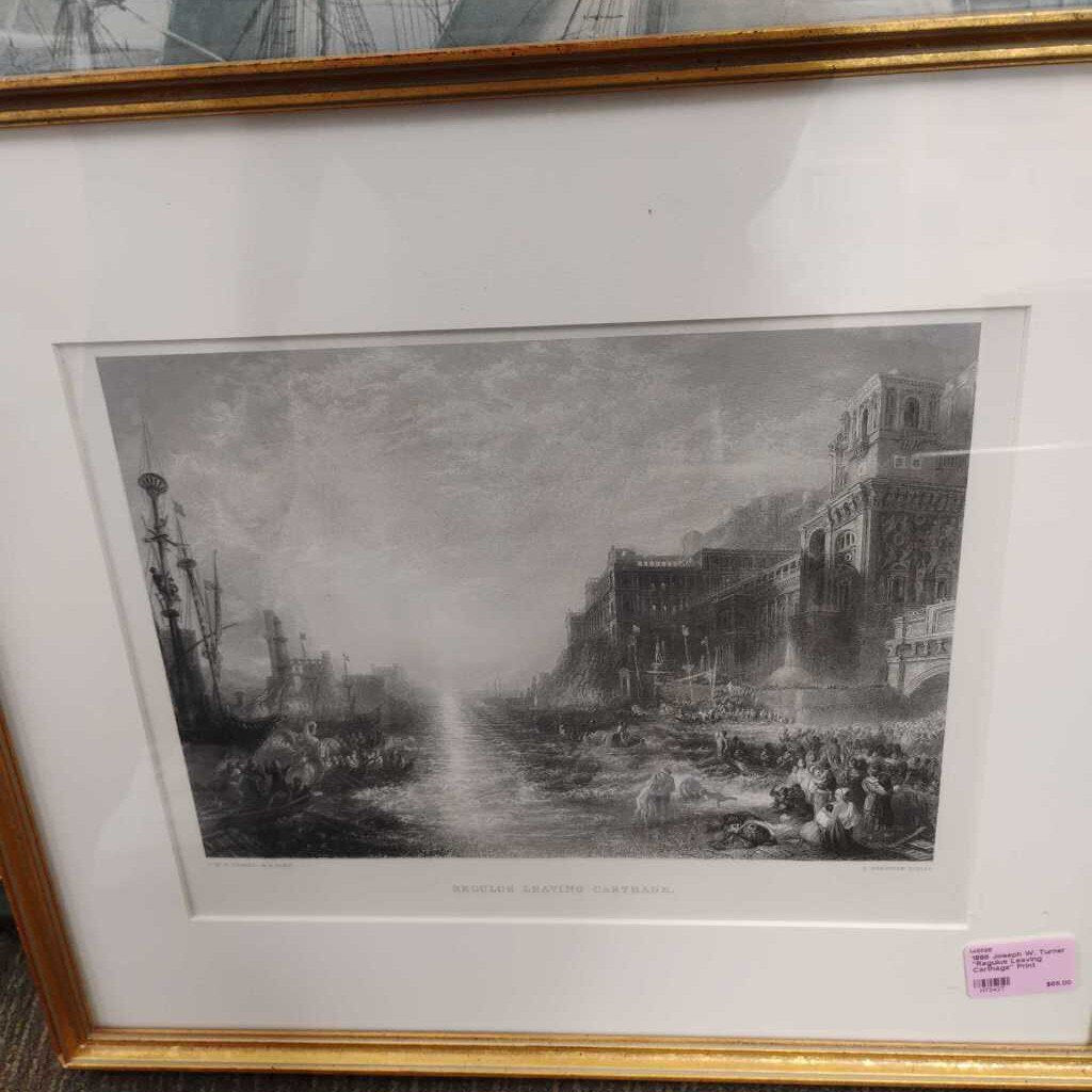 1886 Joseph W. Turner "Regulus Leaving Carthage" Print