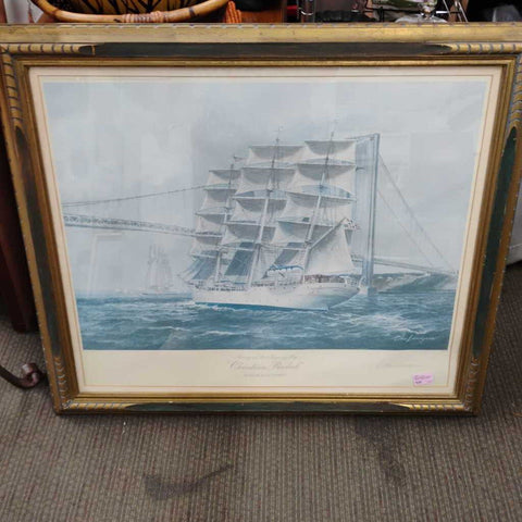 1976 Tall Ship Bicentennial "Christian Radich" Signed Print
