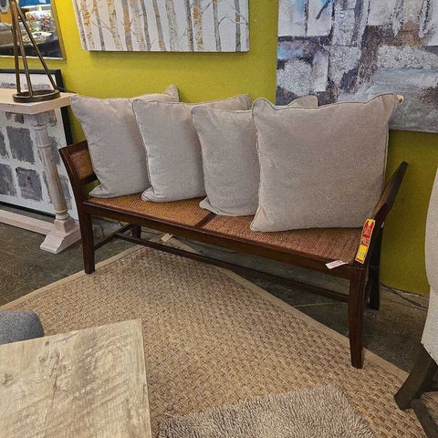 Crate & Barrel Rattan Bench