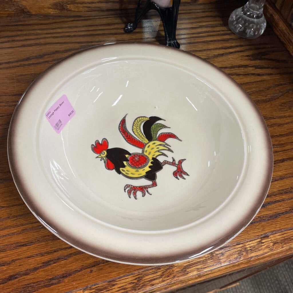 Vintage Poppy Bowl