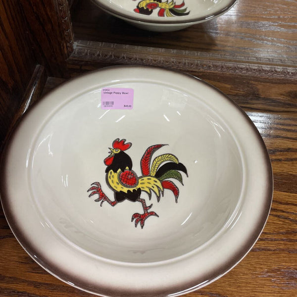 Vintage Poppy Bowl