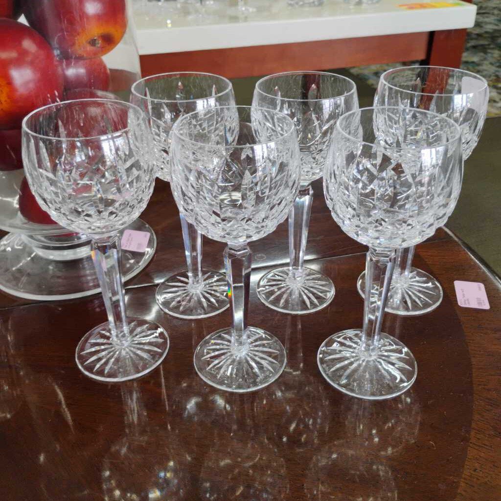 Set of 6 Waterford Wine Glasses