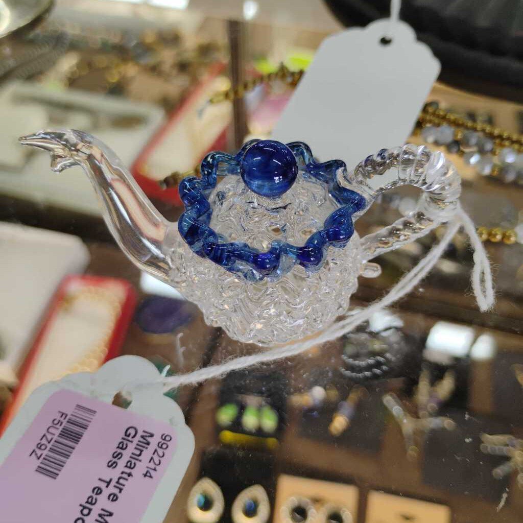 Miniature Mackie Blown Glass Teapot
