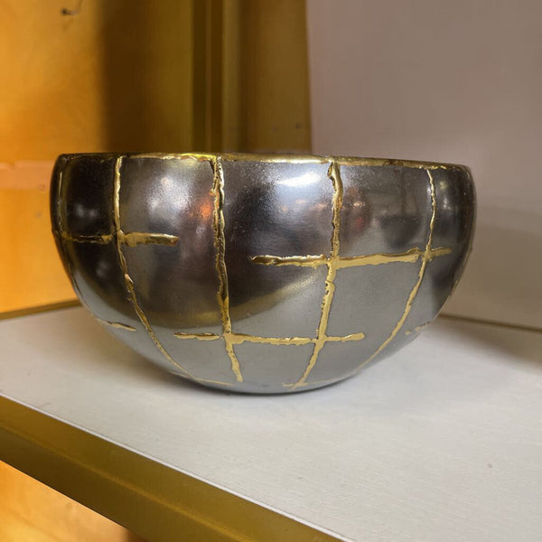 Set of 2 Silver & Brass Bowls