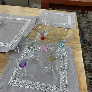 Set of 5 Martini Glasses
