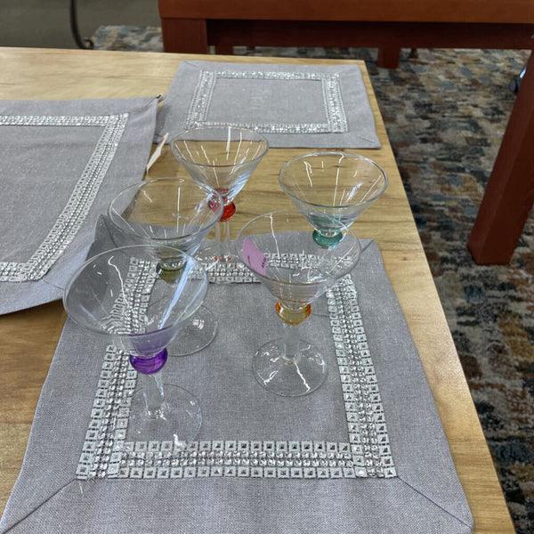 Set of 5 Martini Glasses