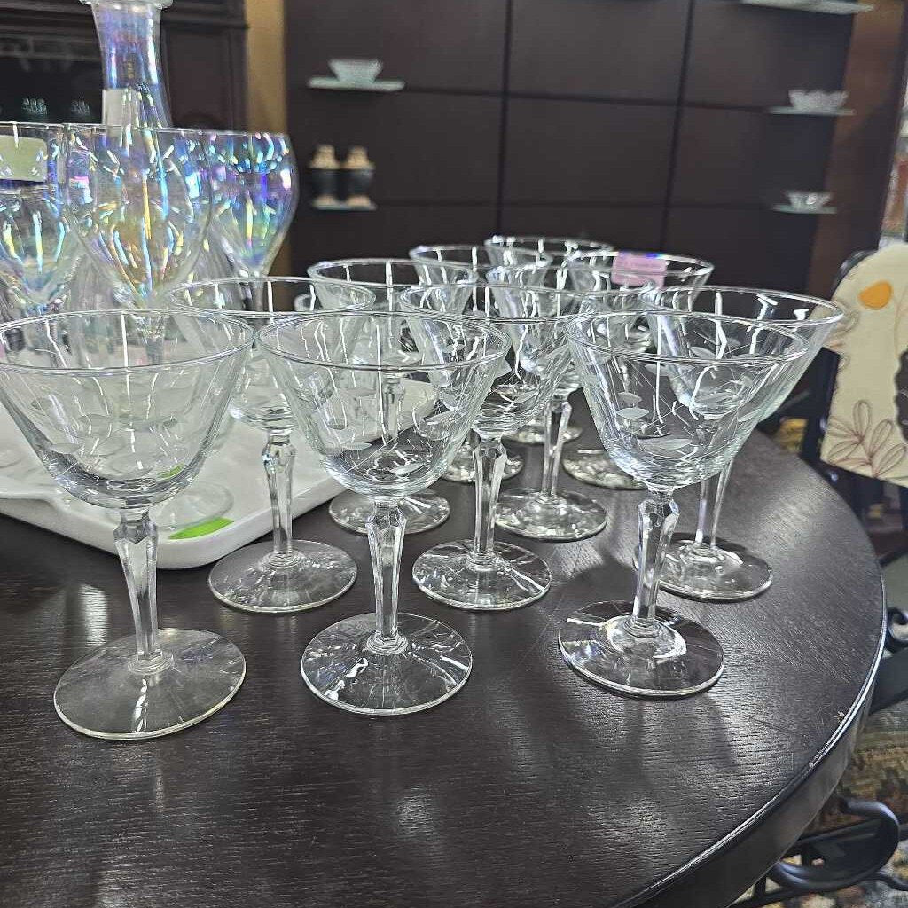 Set of 11 Crystal Wine Glasses