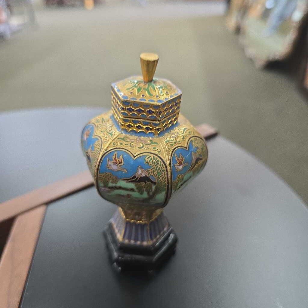 Enameled Trinket Jar