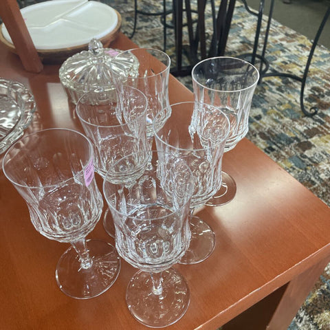 Set of 6 Galaway Crystal Wine Glasses