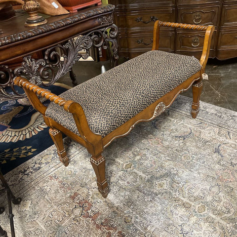 Leopard Print Bench