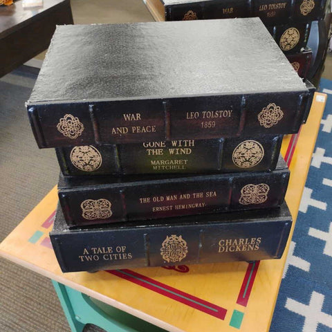 Figurative VTG Stack of Books End Table