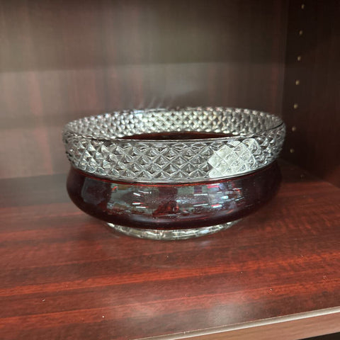Vintage Cranberry Dish