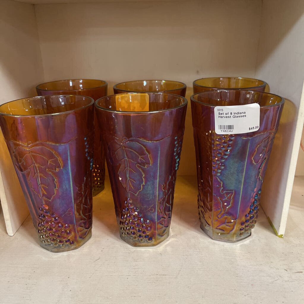 Set of 8 Indiana Harvest Glasses