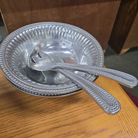 Pair of Serving Bowls w/ Serving Utensils