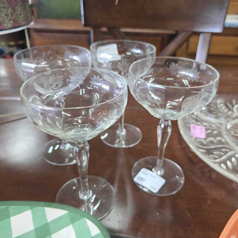 Set of 4 Crystal Glasses