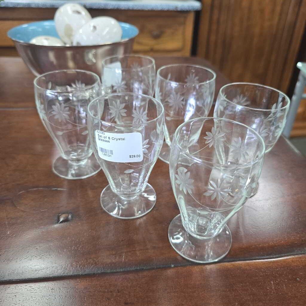 Set of 6 Crystal Glasses