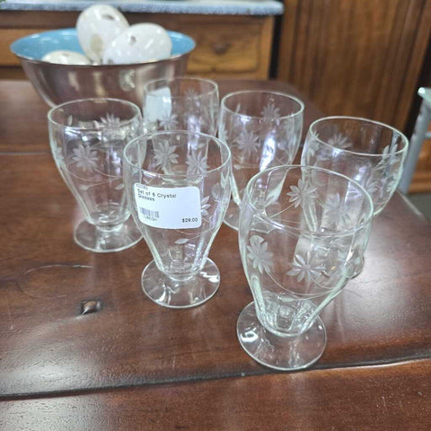Set of 6 Crystal Glasses