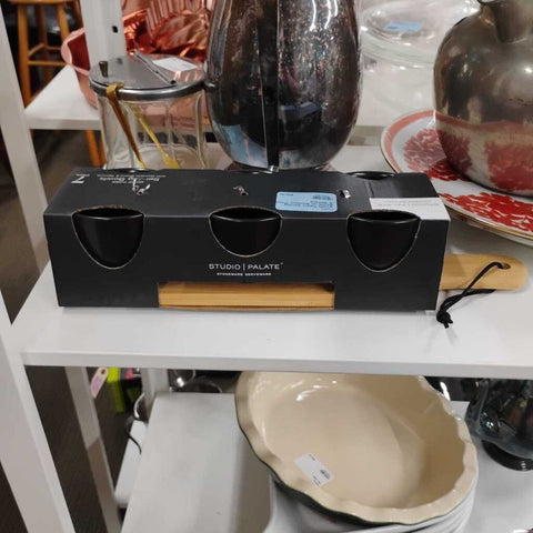 Studio Palate Serving Bowls w/ Bamboo Trays & Spoons