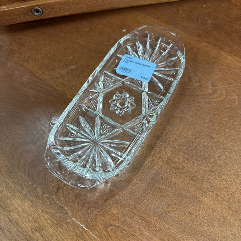 Pressed Glass Butter Dish