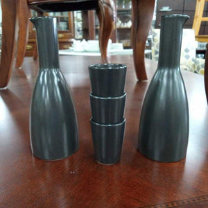 5 pc World Market 2 Decanters 3 Shot Glasses
