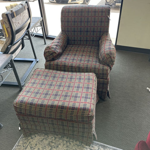 Drexel Heritage Chair w/ Ottoman