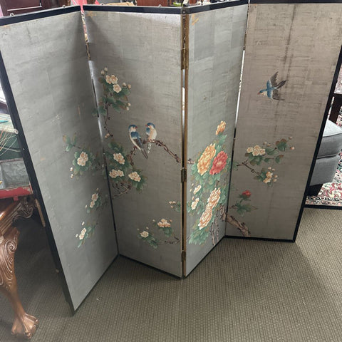 Asian Four Panel Hand Painted