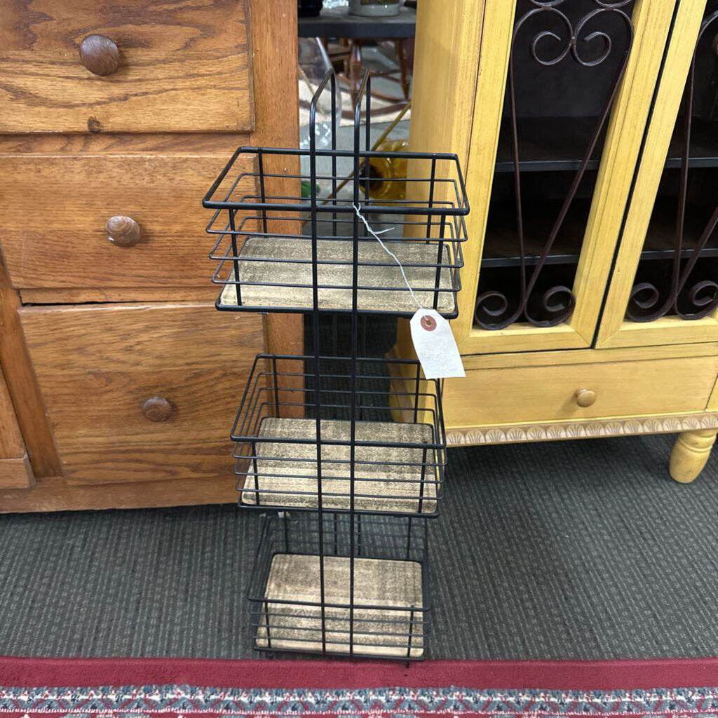 3 Tier Wire Basket Stand