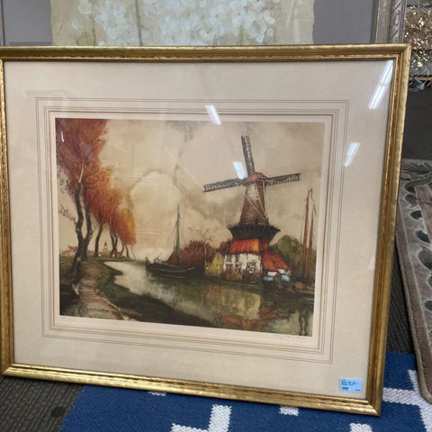 Signed Julien Van Santen "The View in Flanders" Print