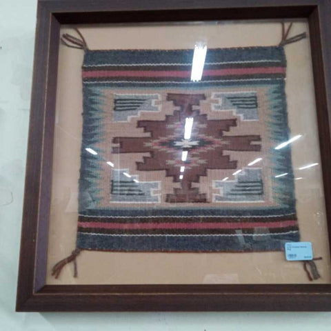 VTG Framed Navajo Rug