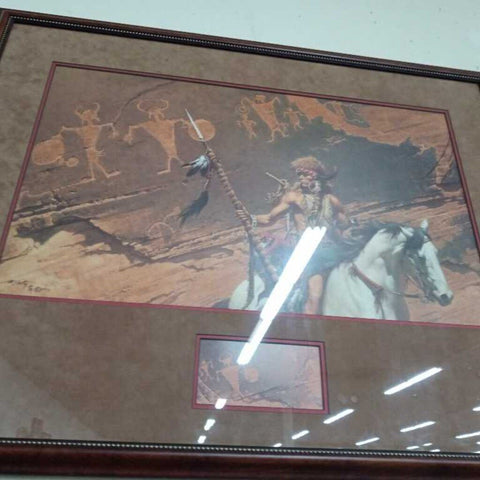 "In the Land of the Ancient One" Print By: Frank C. McCarthy Signed, #'d, Authenticity