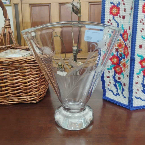 Etched Glass Vase