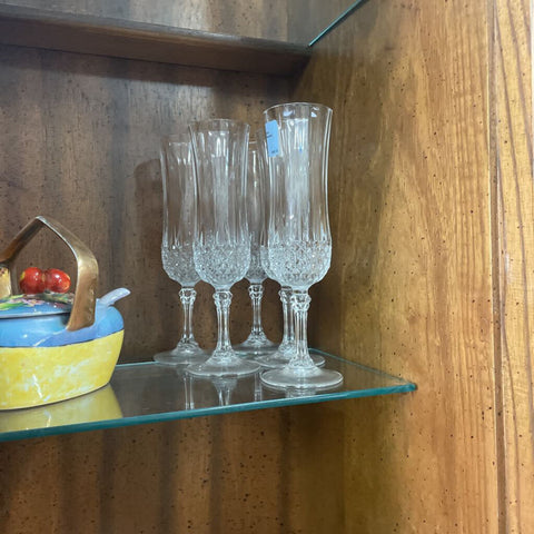 Set of 5 Crystal Champaign Glasses