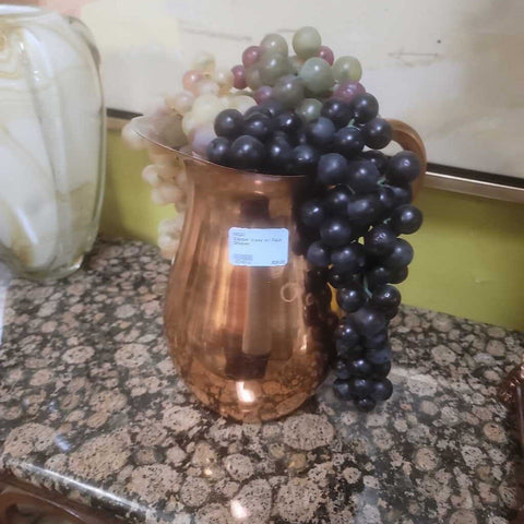 Copper Vase w/ Faux Grapes