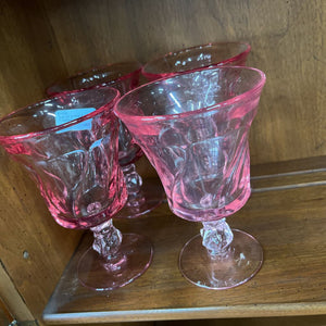 Set of 4 Pink Fostoria "Jamestown" Glasses