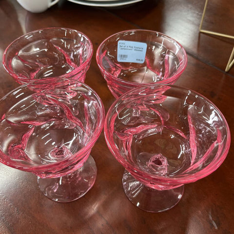 Set of 4 Pink Fostoria "Jamestown" Glasses
