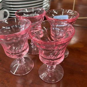 Set of 4 Pink Fostoria "Jamestown" Glasses