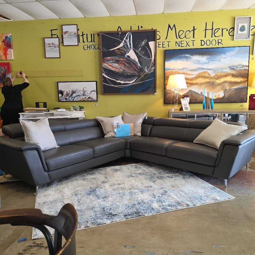 Italian Leather Sectional